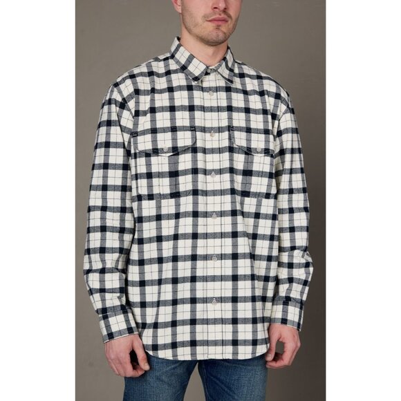 Filson 8oz Brushed Cotton Twill Alaskan Guide Flannel Shirt Large - Picture 1 of 10
